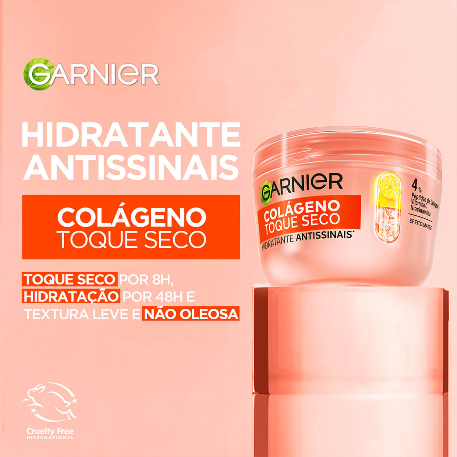 Imagem Hidratante Facial Toque Seco Antissinais | Benefícios | Garnier